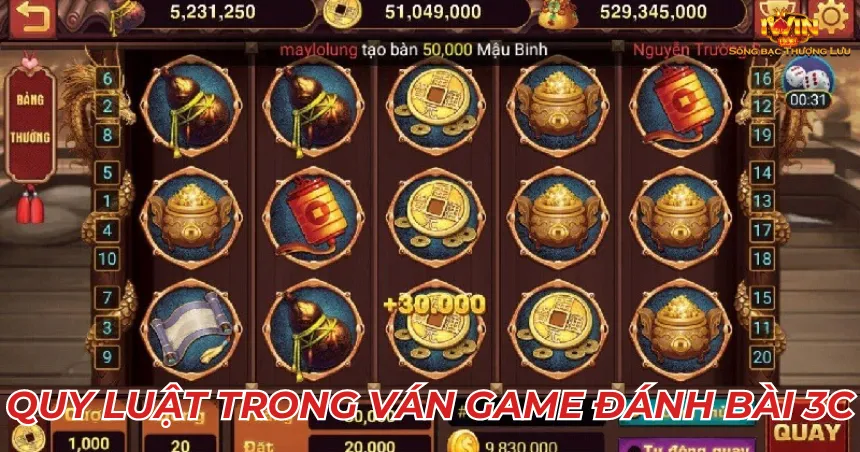 Quy luật trong ván game đánh bài 3c