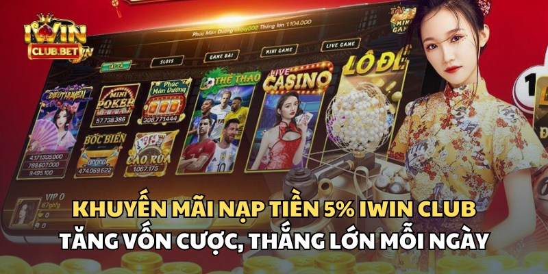 Khuyến Mãi Nạp Tiền 5% iWin Club