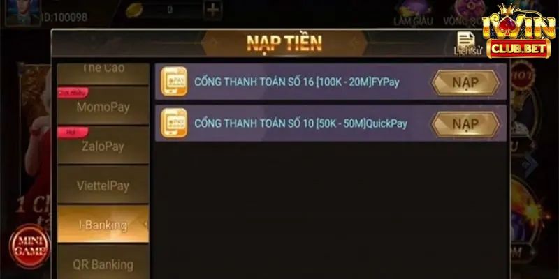 Lưu ý khi thực hiện thanh toán iWin Club