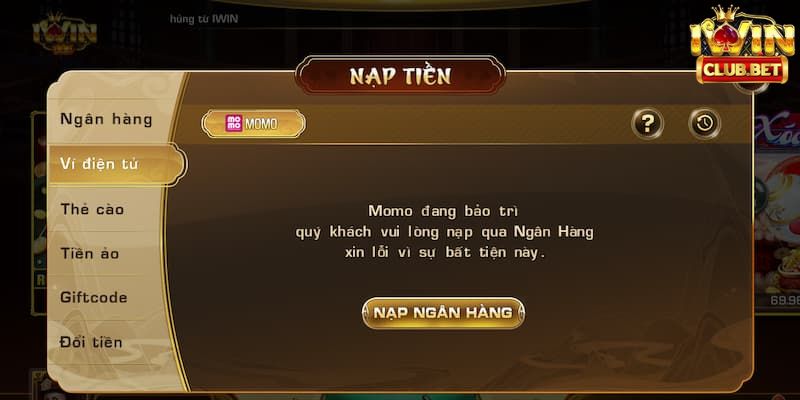 Ví điện tử Momo là phương thức nạp tiền hiện đại